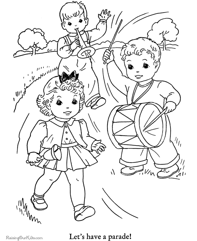 Fourth of July coloring pages