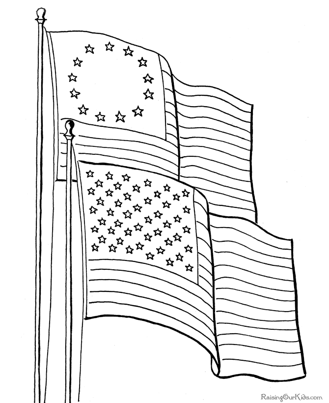 American flags