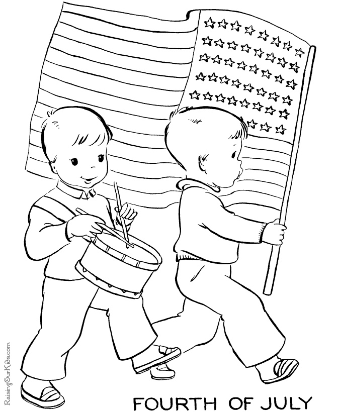 American Flag to print and color