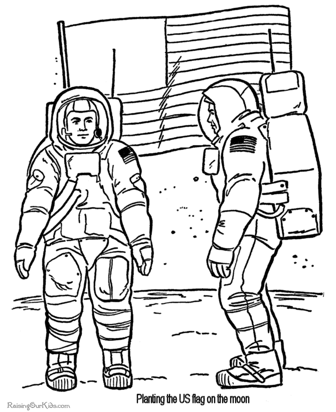 American flag coloring page
