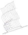 American flag image to color