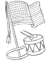 Printable US flag coloring pages