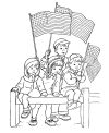 Printable US flag to color