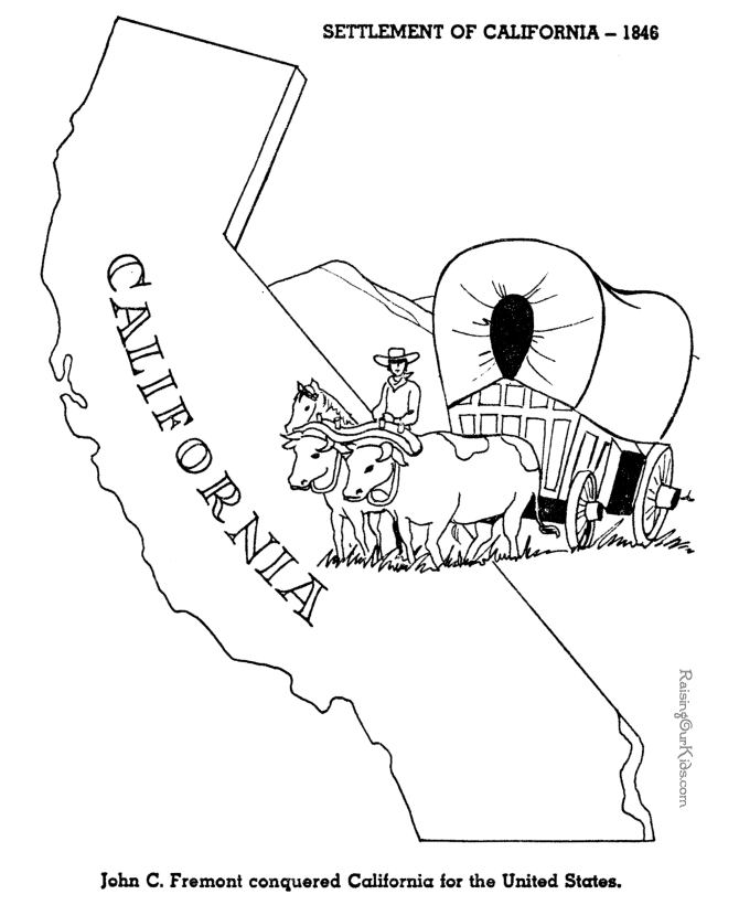 John Fremont coloring page - American history people
