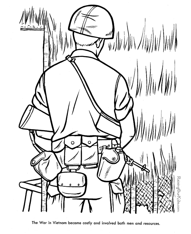Military coloring page