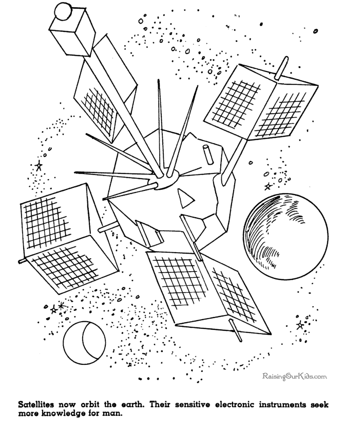 Space Program history and coloring pictures