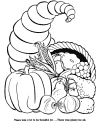 Printable cornucopia to color