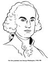 President George Washington to print and color