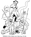 Washington at Valley Forge to color