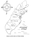 The Thirteen Colonies map