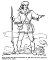 Davy Crockett at Alamo coloring pages