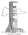 Saturn rocket coloring page