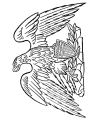Patriotic eagle coloring page