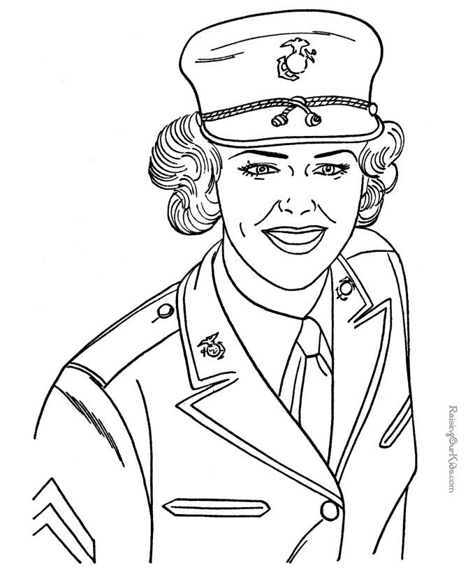 Military picture to color