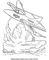 Military jet coloring page