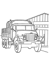 Military truck coloring page