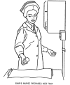 Nurse coloring page
