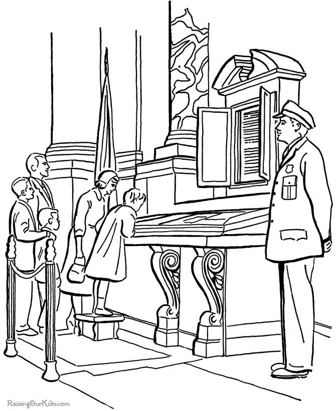 Patriotic Symbols - Printable Coloring Page