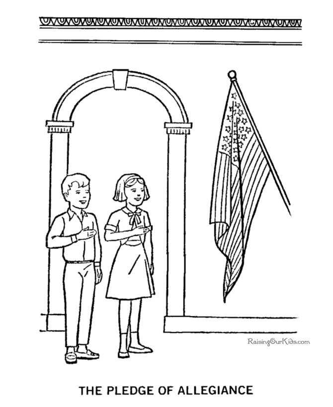 Patriotic kids coloring pages