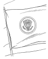 Patriotic flag coloring page
