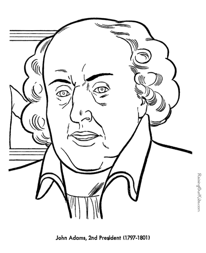 Free printable President John Adams coloring pages