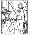 Biography and coloring picture