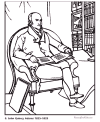 Biography and coloring picture