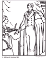 Biography and coloring picture