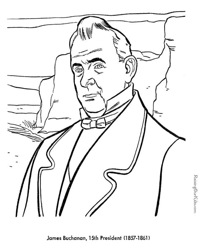 Free printable President James Buchanan coloring pages
