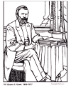 Biography and coloring picture