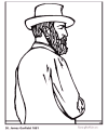 Biography and coloring picture