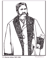 Biography and coloring picture