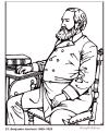 Biography and coloring picture