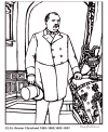 Biography and coloring picture