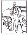 Biography and coloring picture