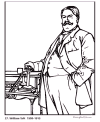 Biography and coloring picture