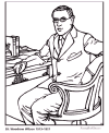 Biography and coloring picture