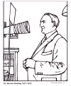 Biography and coloring picture