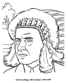 Calvin Coolidge coloring pages