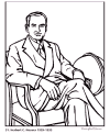 Biography and coloring picture