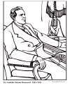 Biography and coloring picture