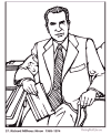 Biography and coloring picture