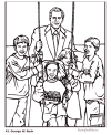 George Bush facts and coloring pages