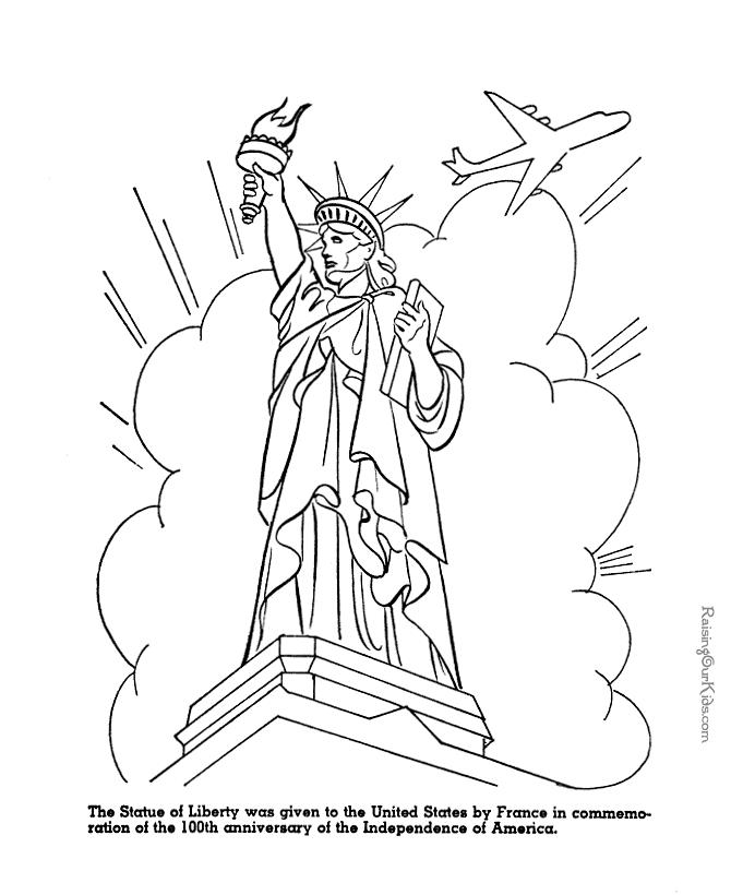 The Statue of Liberty coloring page